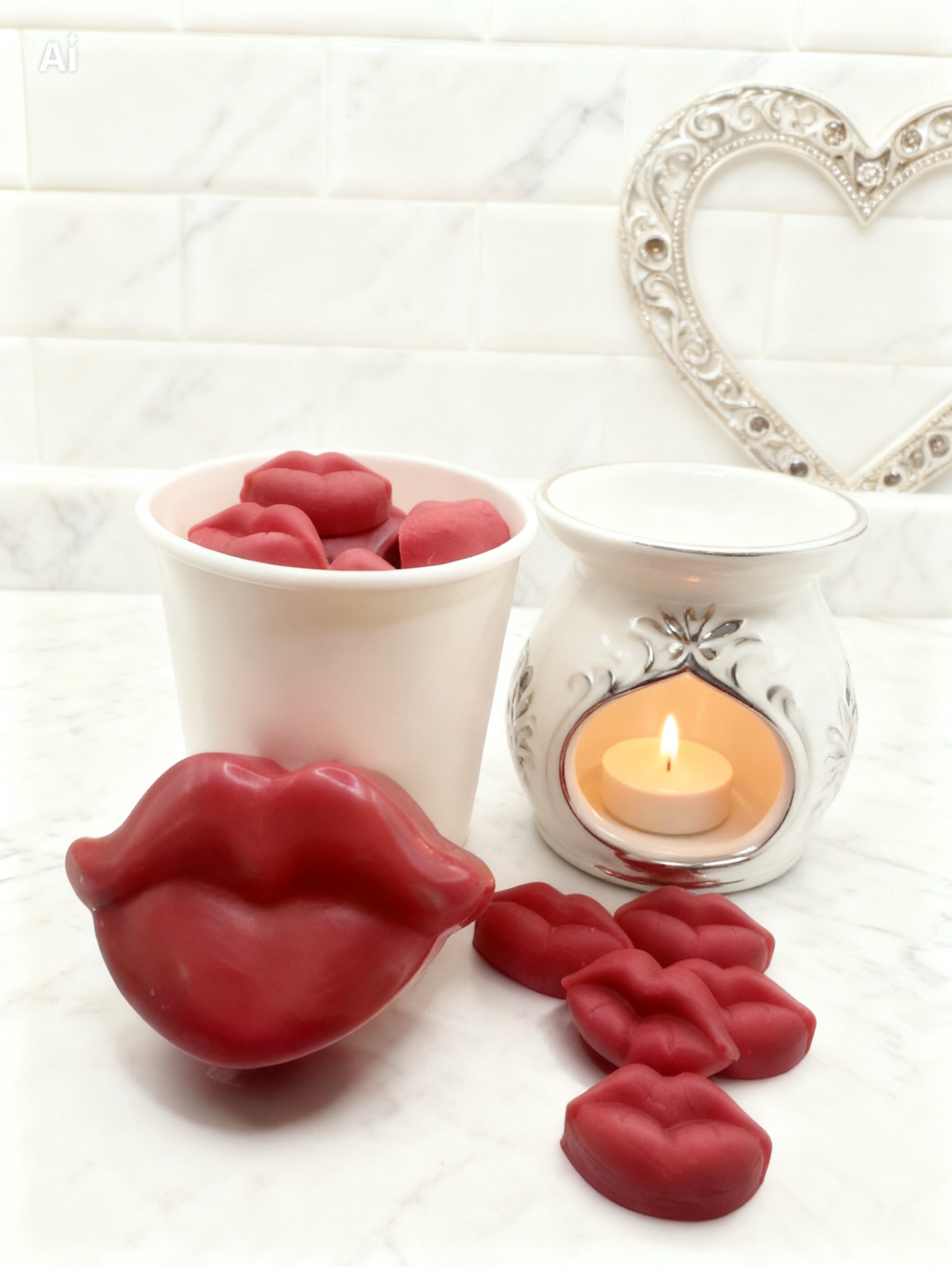 Kiss Me    (Scented in Fruit Slices)    Wax Melt Lips     6.8 oz