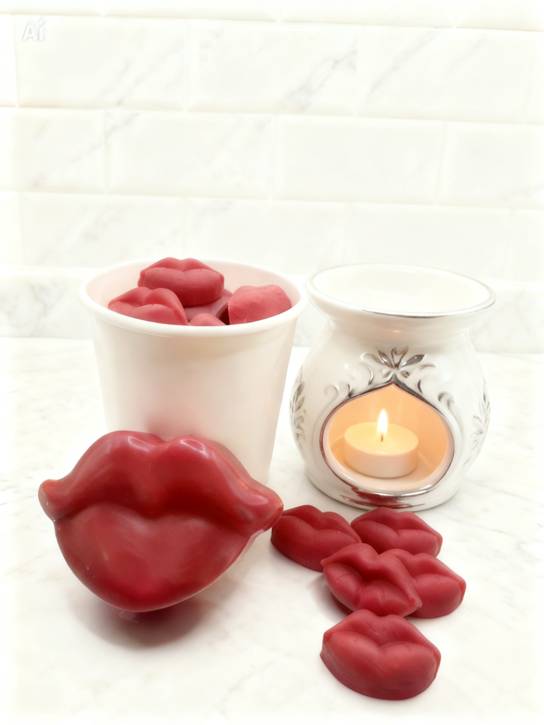 Kiss Me    (Scented in Fruit Slices)    Wax Melt Lips     6.8 oz