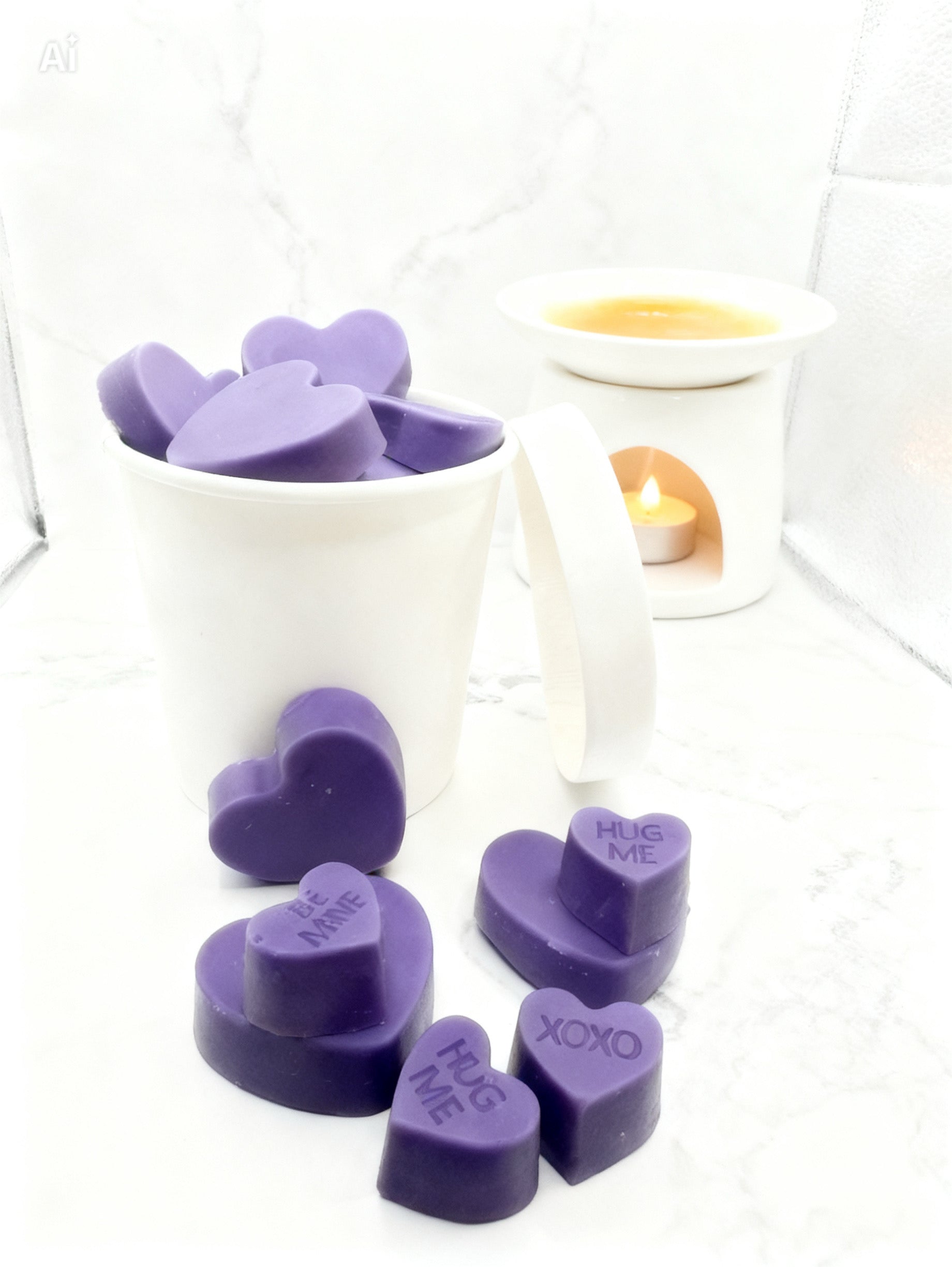 CinnaLuv         (Scented in Cinnamon) Wax Melt Hearts  5.8 oz